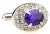 Purple romantic crystal cufflinks