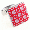 Red mini squares cufflinks