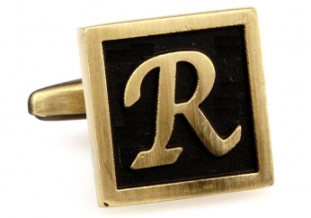 Egypt stylish letter R cufflinks - Click Image to Close