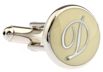PERSONAL ALPHABET LETTER d CUFFLINKS - Click Image to Close