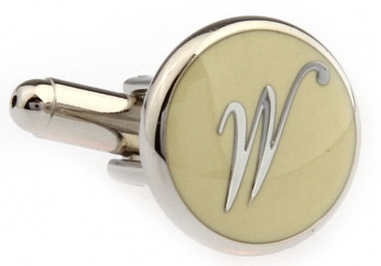 PERSONAL ALPHABET LETTER m CUFFLINKS - Click Image to Close