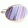 Purple tilted striped oval cufflinks