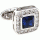 Elegant blue spot square shining cufflinks
