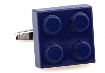 Blue Lego cufflinks