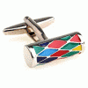 Camouflage 3D cylinder cufflinks
