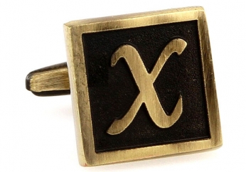 Egypt stylish letter X cufflinks - Click Image to Close