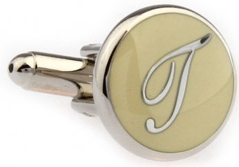 PERSONAL ALPHABET LETTER t CUFFLINKS