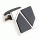 Black flat crystal liked cufflinks