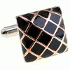 Snack patterned square cufflinks