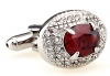 Red romantic crystal cufflinks
