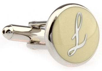PERSONAL ALPHABET LETTER l CUFFLINKS - Click Image to Close