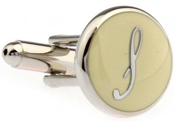 PERSONAL ALPHABET LETTER s CUFFLINKS