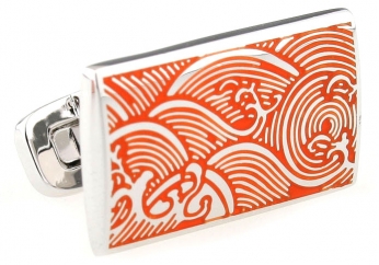 Orange Chinese sea pattern - Click Image to Close