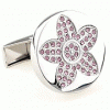Purple crystal bauhinia cufflinks Purple crystal bauhinia cufflinks