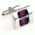Twins purple shining cufflinks