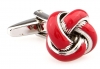 Red love knot cufflinks