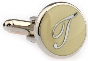 PERSONAL ALPHABET LETTER t CUFFLINKS - Click Image to Close