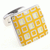 Yellow mini squares cufflinks