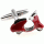 Red motorbike cufflinks