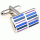 Purple and blue stripes rectangle cufflinks