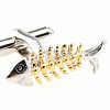Fish bone cufflinks