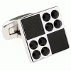 Black squares and dice four cufflinks