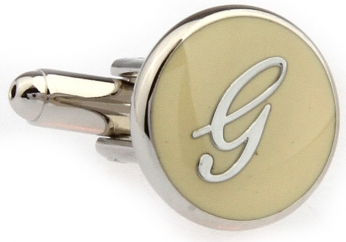 PERSONAL ALPHABET LETTER g CUFFLINKS - Click Image to Close