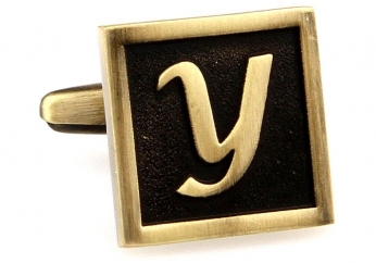 Egypt stylish letter Y cufflinks - Click Image to Close