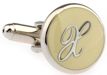 PERSONAL ALPHABET LETTER x CUFFLINKS - Click Image to Close