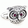 Big purple eyes owl cufflinks