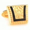 Black golden ingot cufflinks