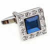 Elegant blue spot square shining cufflinks