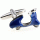 Blue motorbike cufflinks