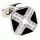 White cross with white bling shining edge cufflinks