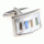 Convex rectangle shell cufflinks