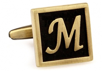 Egypt stylish letter M cufflinks - Click Image to Close