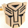 Gold transformers face cufflinks