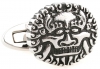 Silver Chinese lion cufflinks