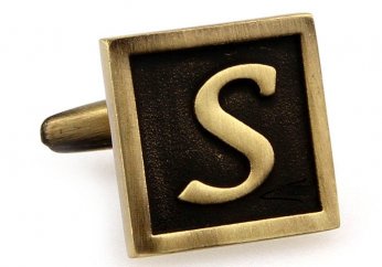 埃及時尚字母袖口鈕 S