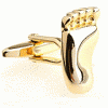 Golden foot palm cufflinks