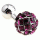Purple shining disco ball cufflinks
