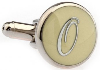 PERSONAL ALPHABET LETTER o CUFFLINKS