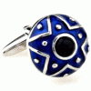 Blue spot star cufflinks