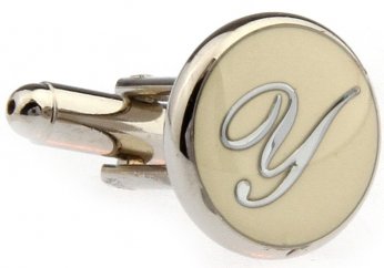 PERSONAL ALPHABET LETTER y CUFFLINKS