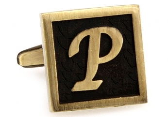 Egypt stylish letter P cufflinks - Click Image to Close