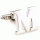 Slim letter M cufflinks