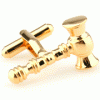 Golden court hammer cufflinks