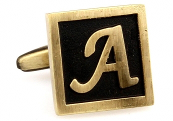 Egypt stylish letter A cufflinks - Click Image to Close