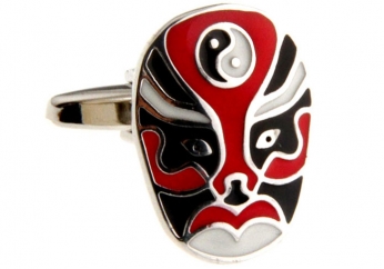 LANZHOU opera mask cufflinks - Click Image to Close