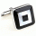 Black nested square cufflinks